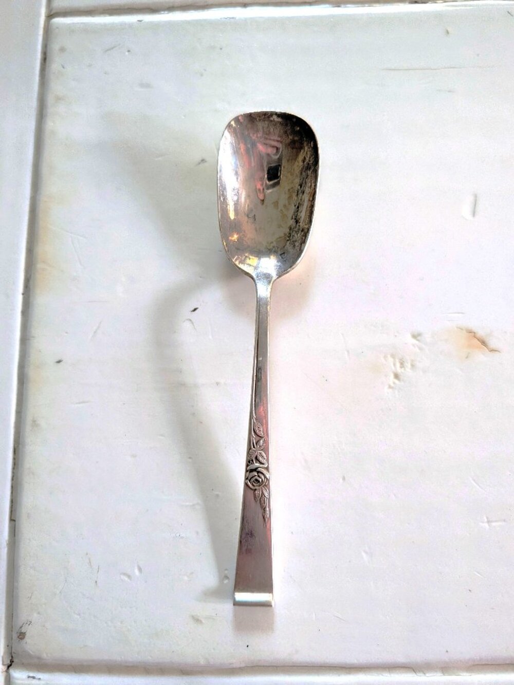 VTG Reed & Barton Classic Rose Sterling Silver Sugar Spoon 6-1/8" 38.88 Grams